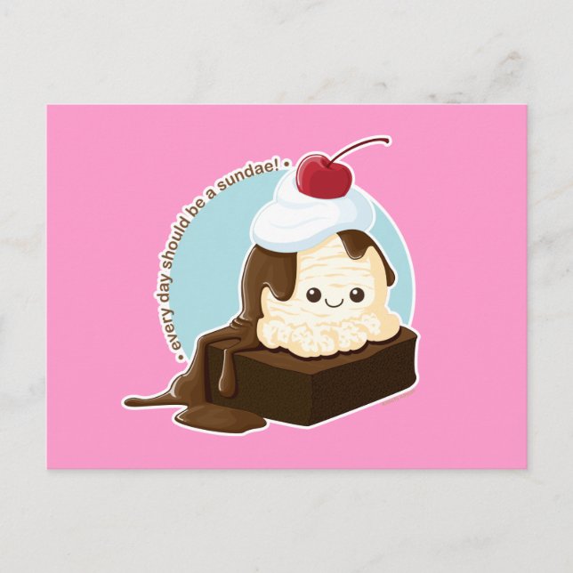 Brownie Sundae Postcard (Front)