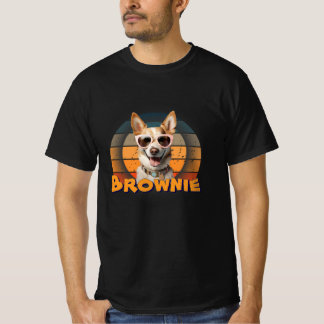 Brownie the Cool Dog – Retro Sunglasses Pup T-Shirt