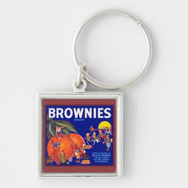 Brownies Brand California Oranges Key Ring (Front)
