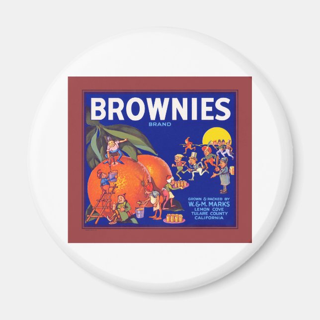 Brownies Brand California Oranges Magnet (Front)