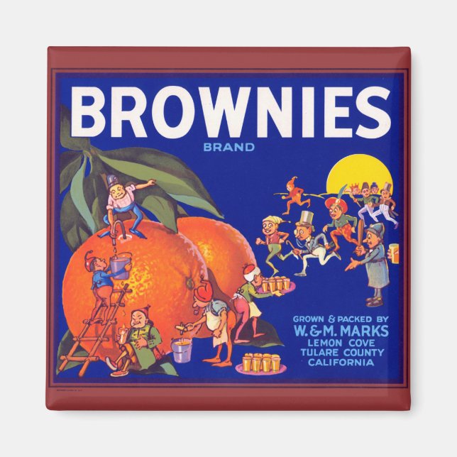 Brownies Brand California Oranges Magnet (Front)