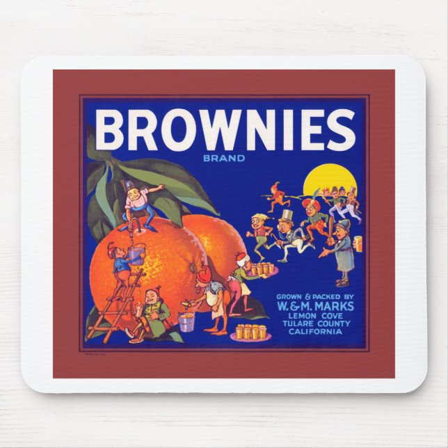 Brownies Brand California Oranges Mouse Mat (Front)