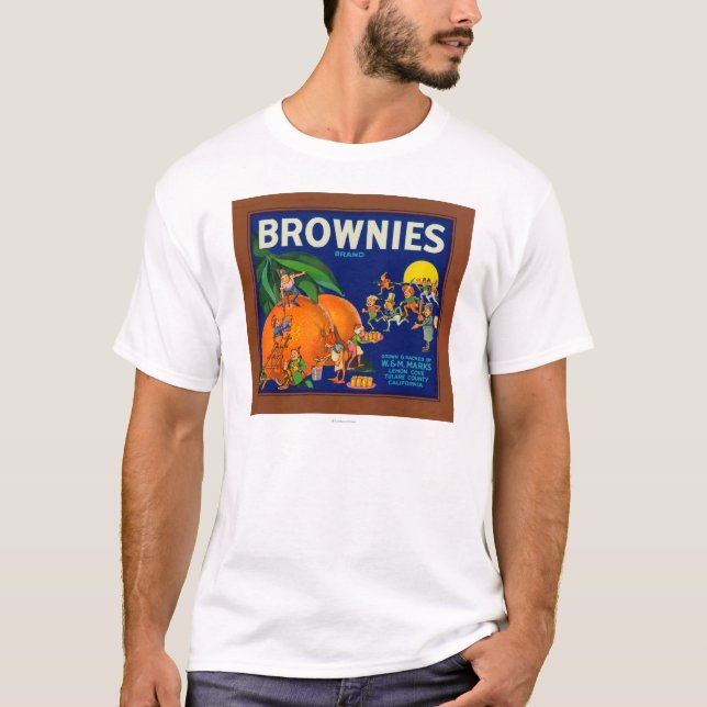 Brownies Brand Citrus Crate Label T-Shirt (Front)