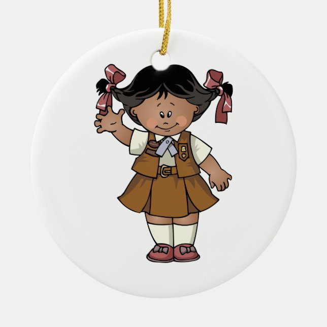 Brownies Ceramic Tree Decoration (Front)