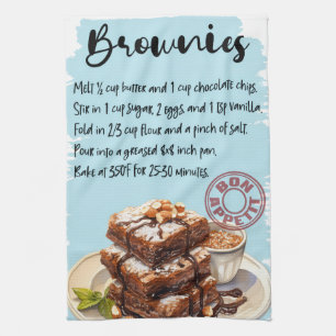 Brownies Recipe Tea Towel