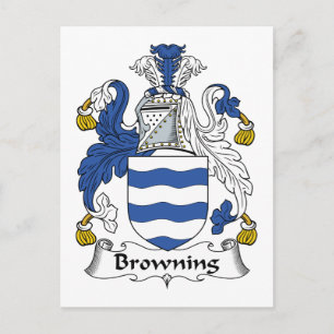 Browning Family Crest Postcard