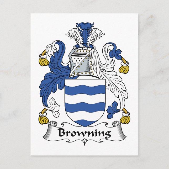 Browning Family Crest Postcard (Front)