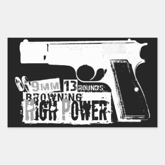 Browning Hi-Power Rectangular Sticker