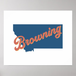 Browning, Montana state print