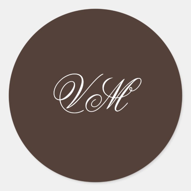 Browning On Love Wedding Classic Round Sticker (Front)