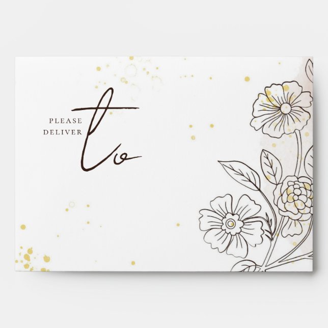 Browning On Love Wedding Envelope (Front)