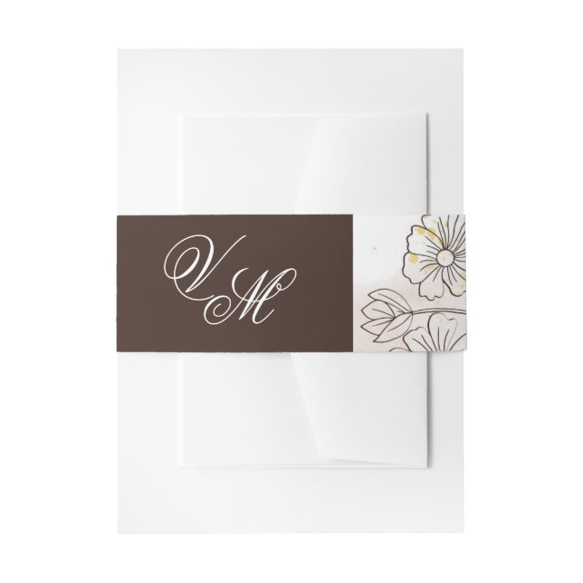 Browning On Love Wedding Invitation Belly Band (Front Example)