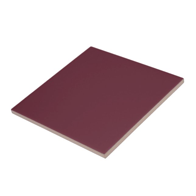 Brownish Crimson, Maroon Fashionable Plain Colour Tile (Side)