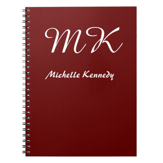 Brownish Red Modern Professional Creative Notebook (Front)