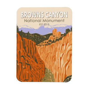 Browns Canyon National Monument Colorado Vintage Magnet