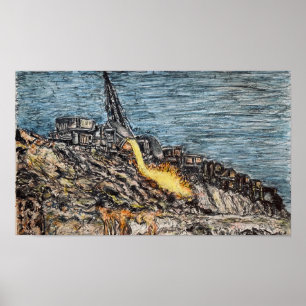 "Brown's Dump - West Mifflin " colored pencil Poster