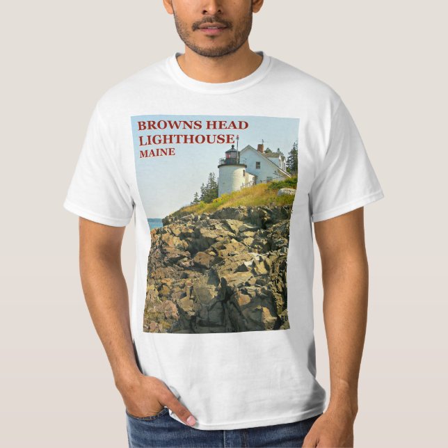 Browns Head Lighthouse, Maine T-Shirt (Front)