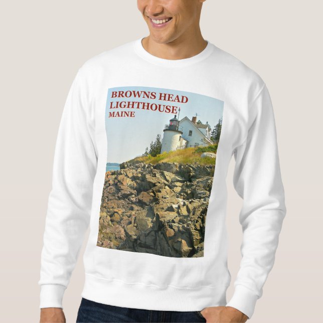 Browns Head Lighthouse, Vinalhaven Maine Sweatshir Sweatshirt (Front)