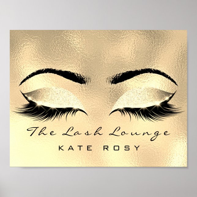 Browns Name Makeup Artist Beauty Studio Lashes Poster (Front)