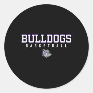 Brownsburg Bulldogs Logo Sketll Hs Classic Round Sticker
