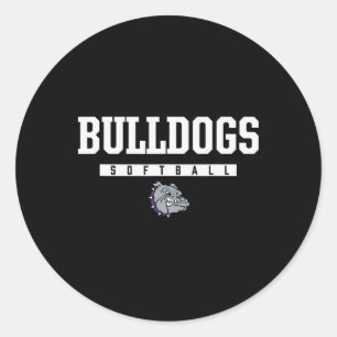 Brownsburg Bulldogs Logo Softll Hs Classic Round Sticker