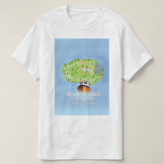 Brownsea Island map, Poole, dorset, England. T-Shirt