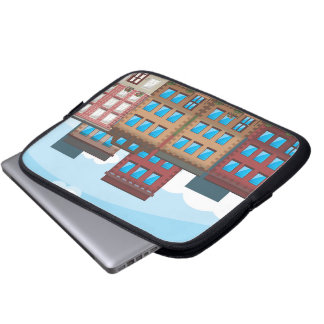 Brownstone Buildings Laptop Sleeve