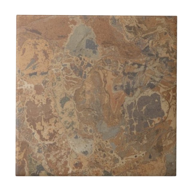 Brownstone vintage rustic simple rustic print  tile (Front)