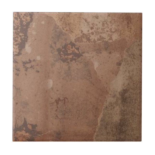 Brownstone vintage rustic simple rustic print  tile (Front)