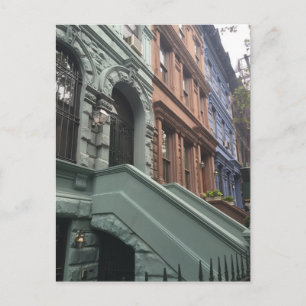 Brownstones Upper West Side New York City NYC Postcard