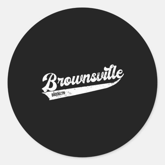 Brownsville Brooklyn New York City _1  Classic Round Sticker (Front)