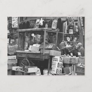 Brownsville market, Brooklyn: 1962 Postcard