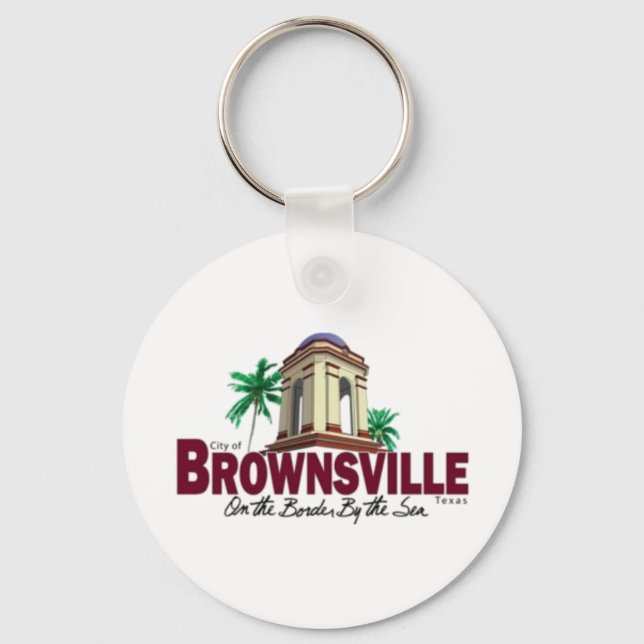 Brownsville (Texas) City flag Keychain (Front)
