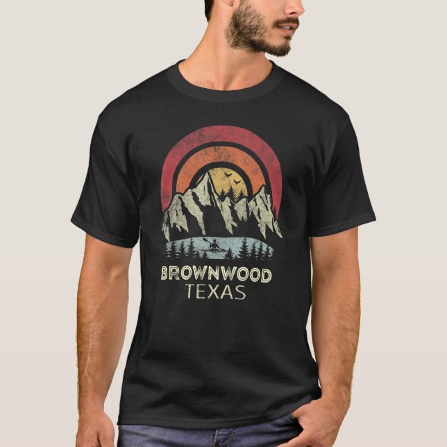 Brownwood Texas Mountain Sunset Sunrise Kayaking T-Shirt (Front)