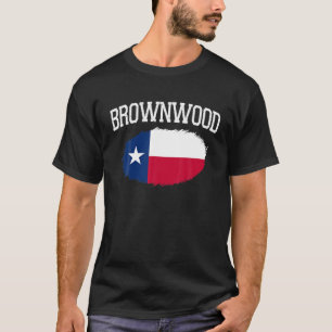 BROWNWOOD TX TEXAS Flag Vintage USA Sports Men Wom T-Shirt