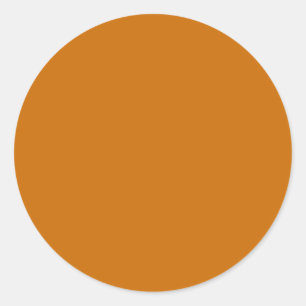 Browny Orange (solid colour)  Classic Round Sticker
