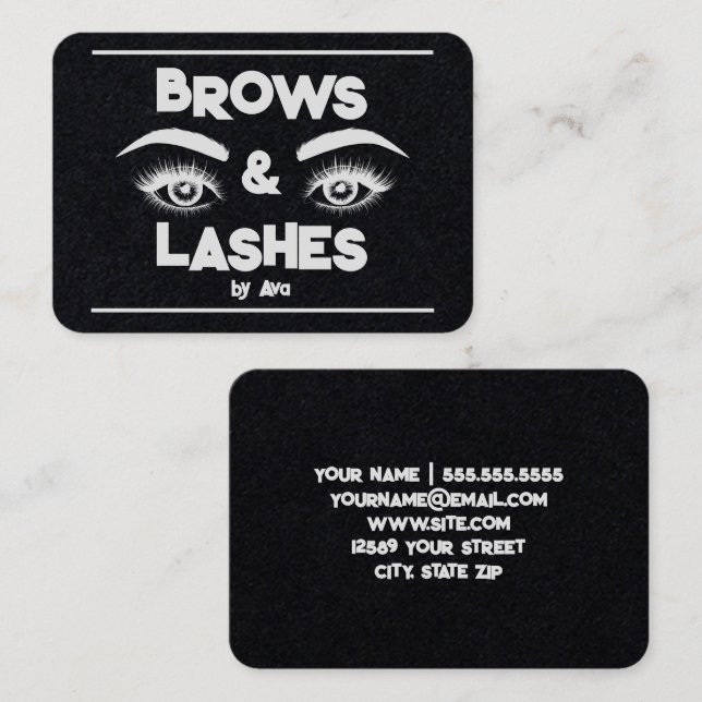 Brows Lashes Business Card (Front/Back)