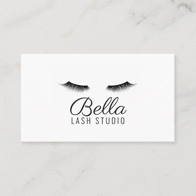 Brows & Lashes Microblading, Eyelash Extensions Business Card (Front)