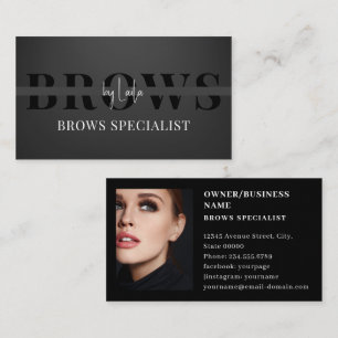  Brows Makeup Artist Modern Beauty Salon Photo  Business Card