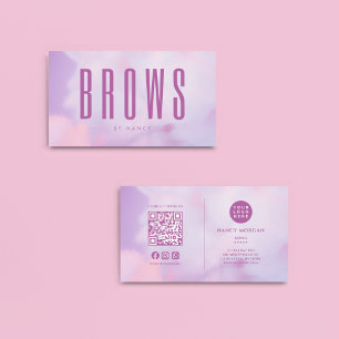 Brows Purple Holographic  Business Card
