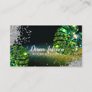 Brows Typography Eyebrow Salon Microblading Marble Business Card