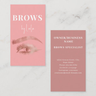 Brows Typography Eyebrow Salon Photo Luxury Business Card