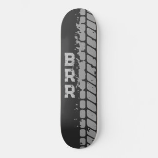 BRR Logo Grey Lettering Tire Treads Skateboard