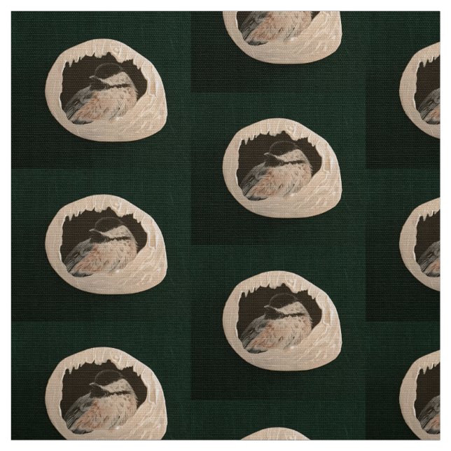 Brrr Chickadee Fabric (Swatch)