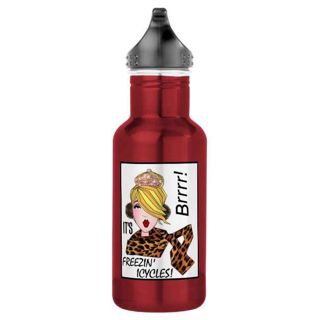 "Brrr! - It's Freezin' Icycles!" 532 Ml Water Bottle (Right)