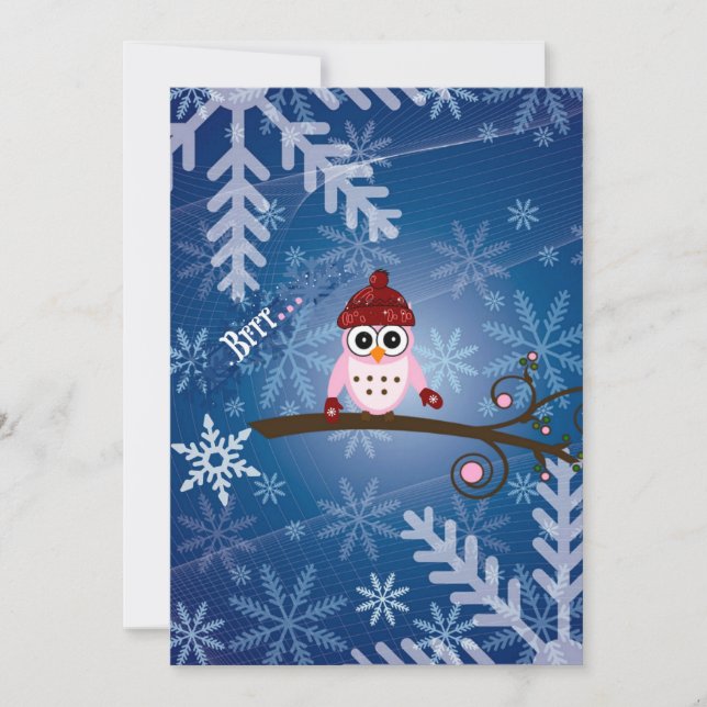 Brrr...Pink Owl, Card (Front)