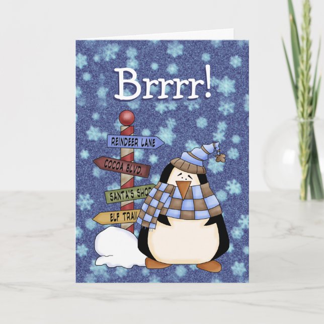 Brrr!  Seasons Greetings custom card (Front)