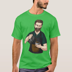 Brtiger Barista Kaffee Liebhaber Espresso Fan Fans T-Shirt