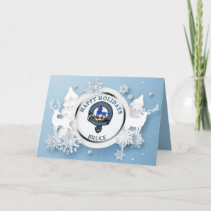 Bruce Clan Badge Happy Holidays Card