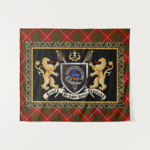 Bruce Clan Badge & Motto w/Lions  Tapestry